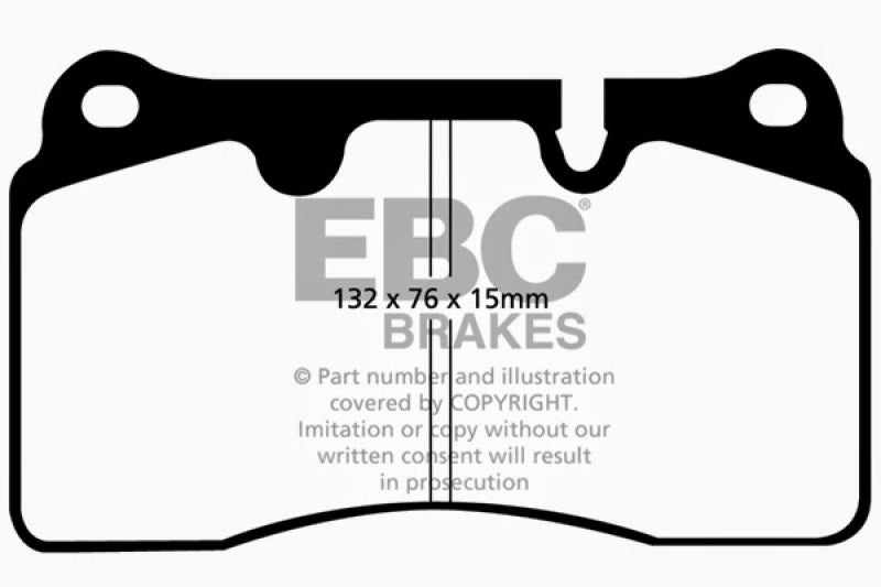 EBC 04-12 Aston Martin DB9 5.9 Redstuff Front Brake Pads DP31908C