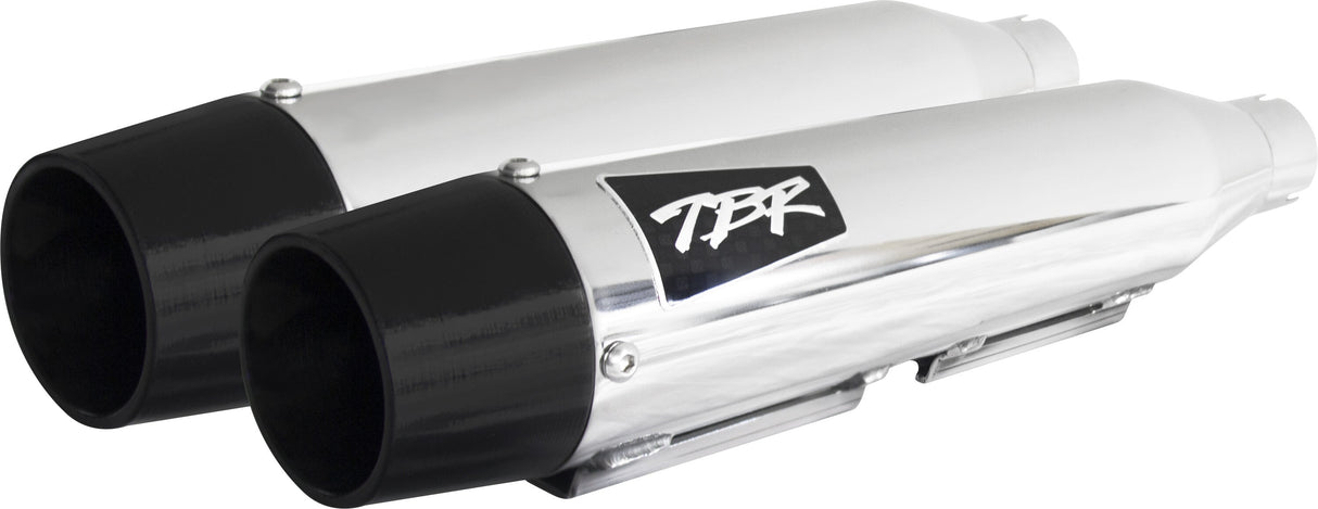 TBR Comp S Slip-On Dyna/Sportster Chrome W/Cf End Cap 005-4710499D