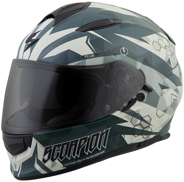 SCORPION EXO Exo-T510 Full-Face Helmet Cipher Green Md T51-1214