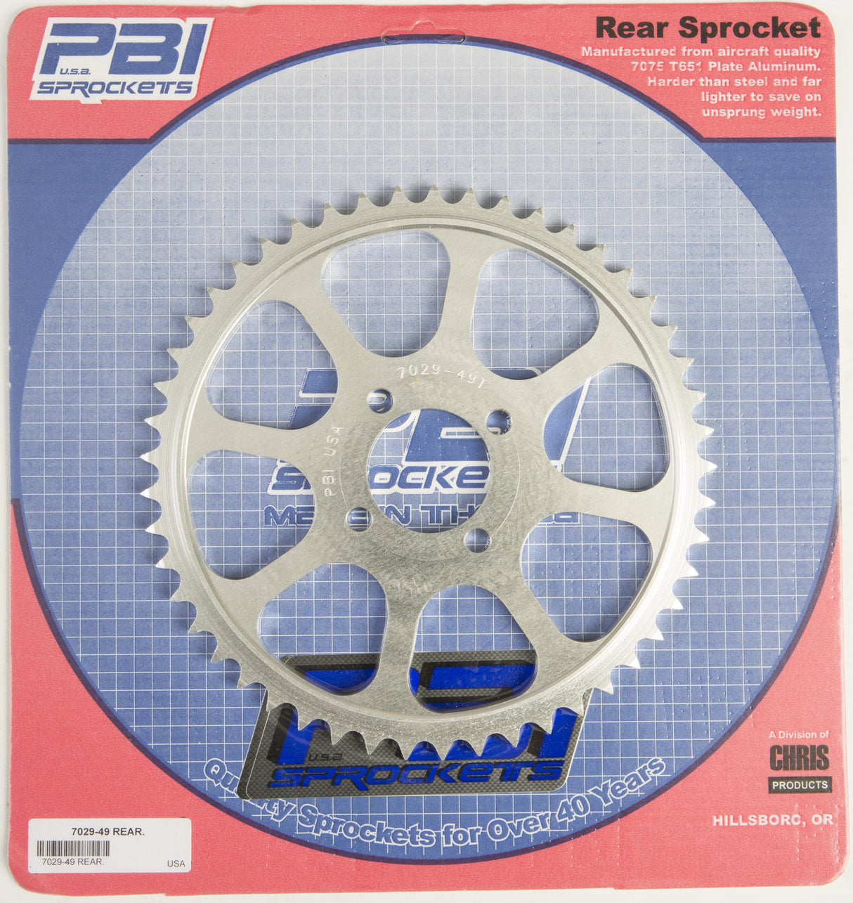 PBIRear Sprocket Aluminum 49t-428 Yam7029-49-2