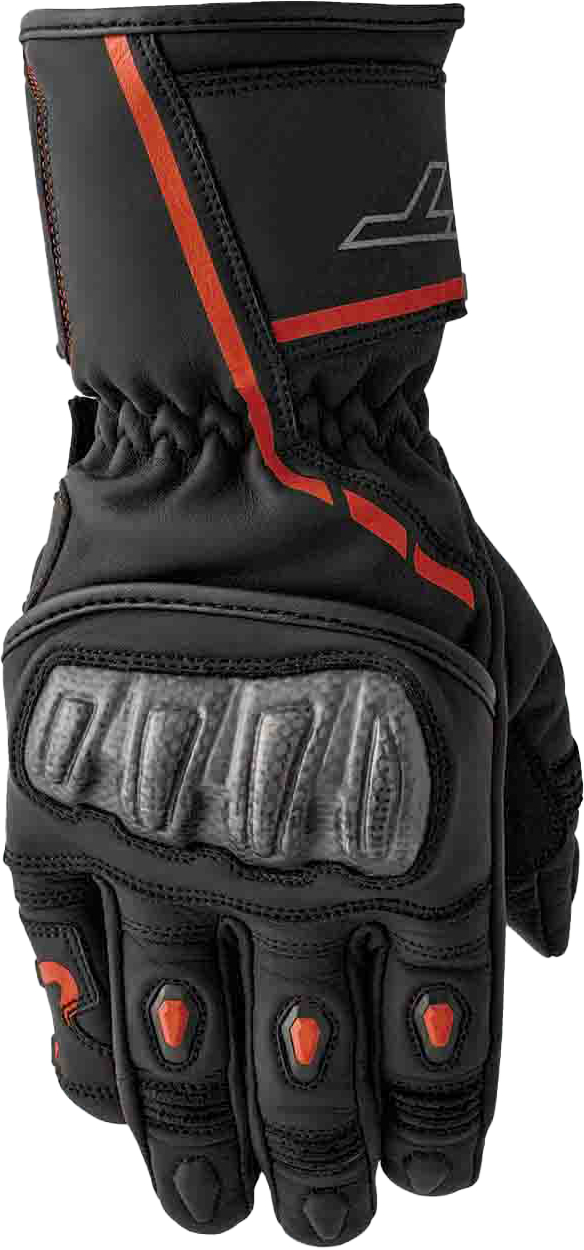 RST S1 Glove Blk/Red Leather Lg 103650RED-10