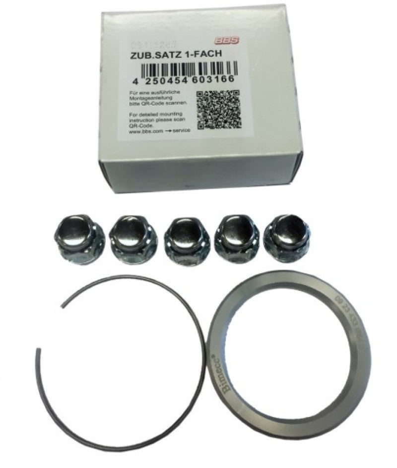 BBS PFS KIT - Toyota - Includes 70mm OD - 54mm ID Ring / 70mm Clip / Lug Nuts 09.30.003