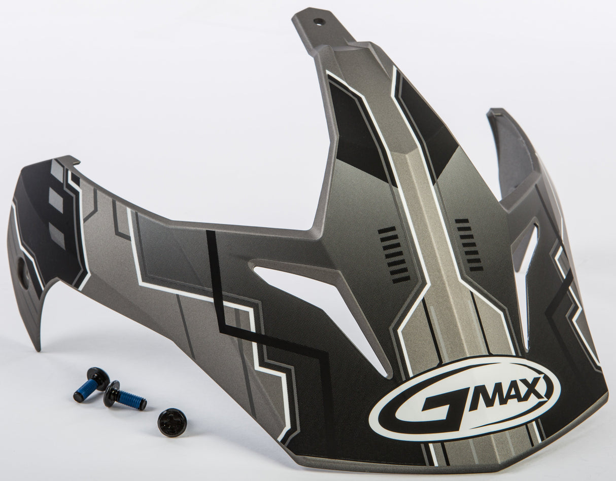 GMAX Visor W/Screws Adventure Matte Black/Dark Silver Gm-11 G011061