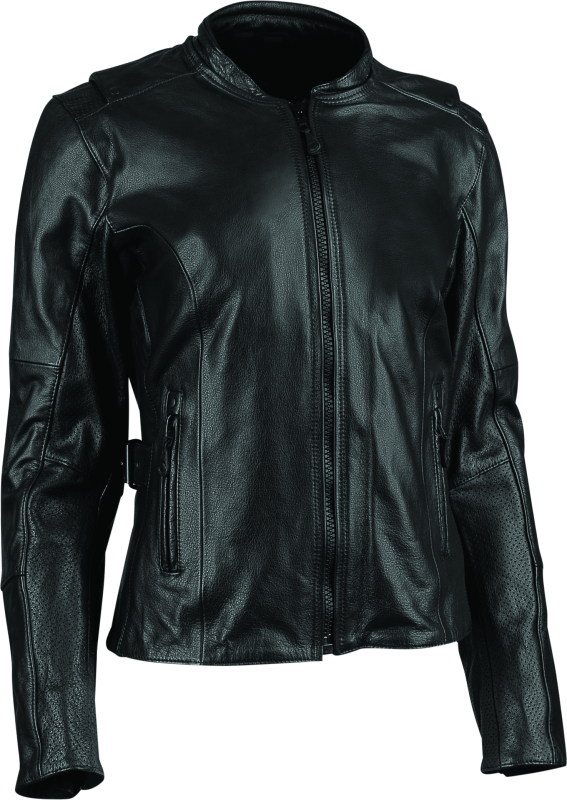 Speed and Strength Throttle Body Leather Jacket Black Womens - XS