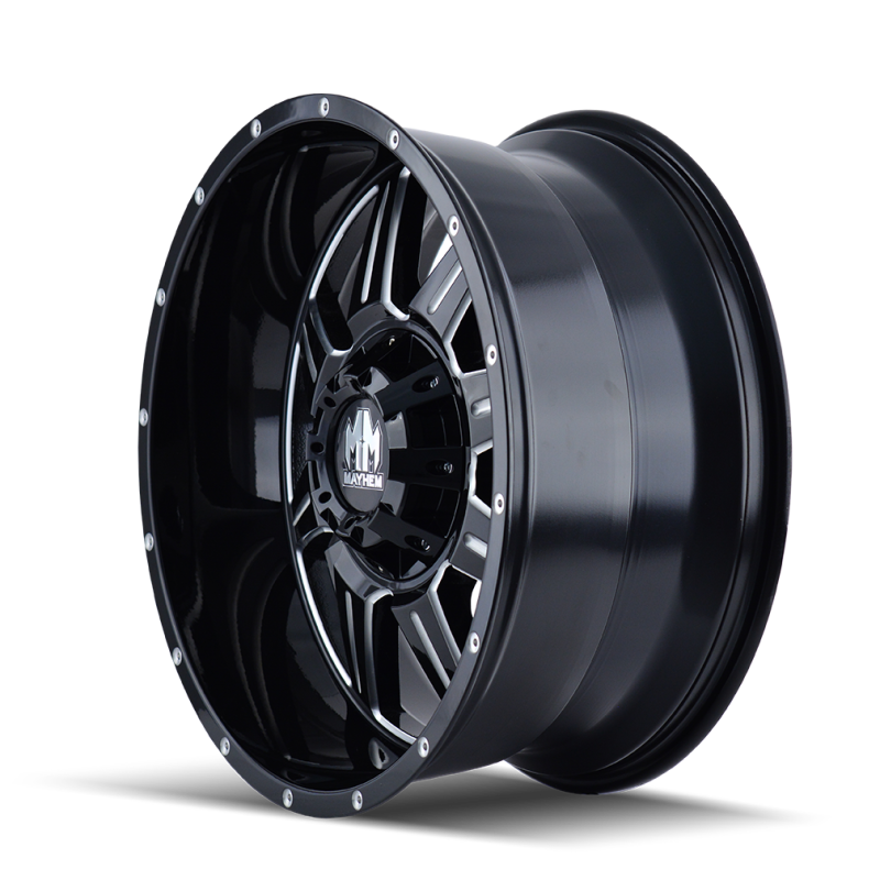 Mayhem 8100 Monstir 22x10 / 6x135 BP / -19mm Offset / 106mm Hub Black w/ Milled Spokes Wheel