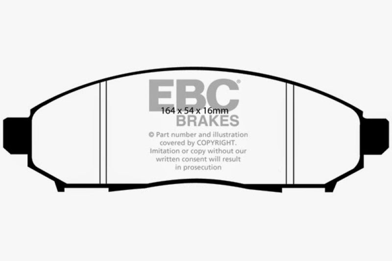 EBC 05+ Nissan Frontier 2.5 2WD Yellowstuff Front Brake Pads DP41747R