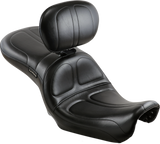 LE PERA Maverick Seat - With Backrest - Stitched - Black - FXD '06-'17 LK-970BR