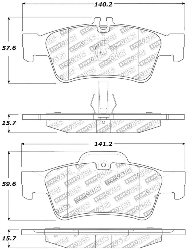 StopTech Street Touring Mercedes Benz Rear Brake Pads