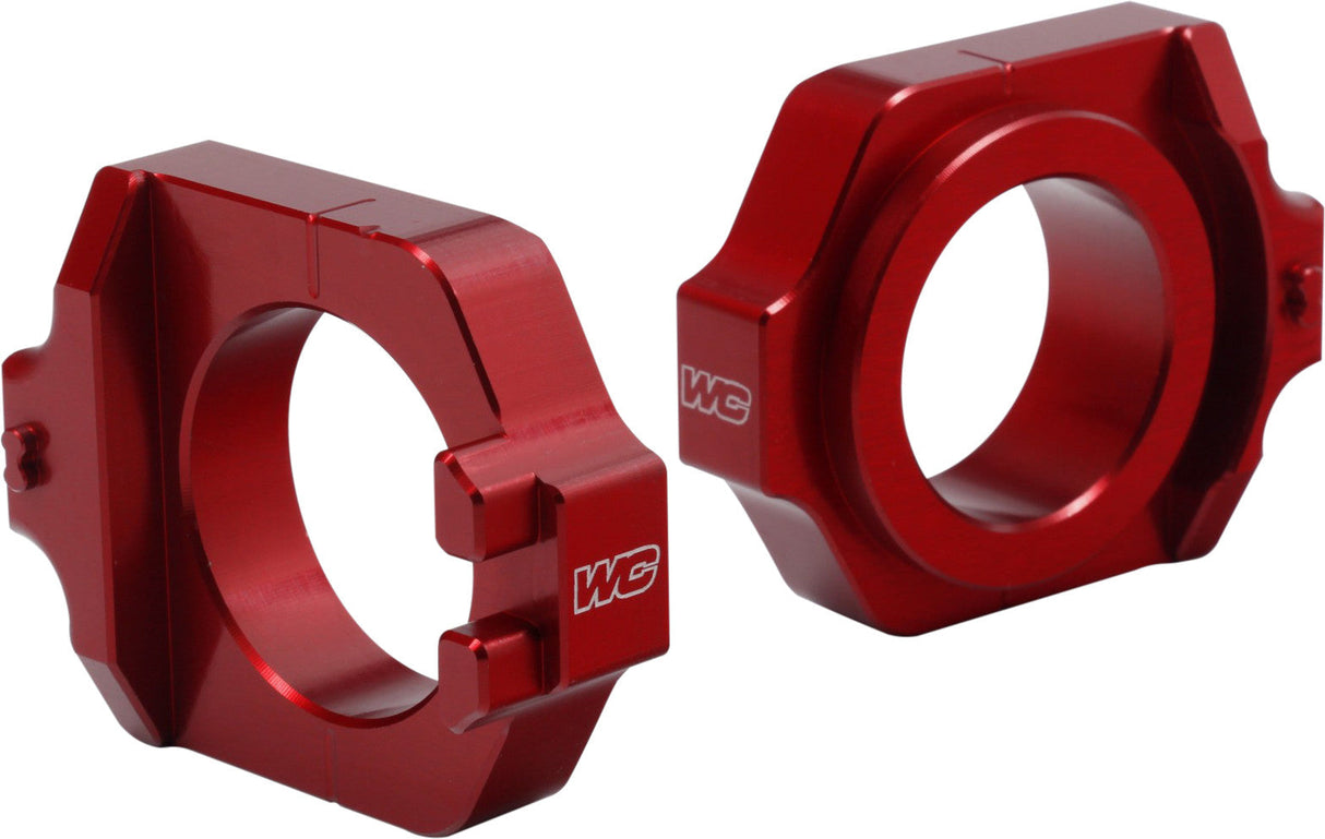 WORKS Axle Blocks Elite Hon Red 17-205