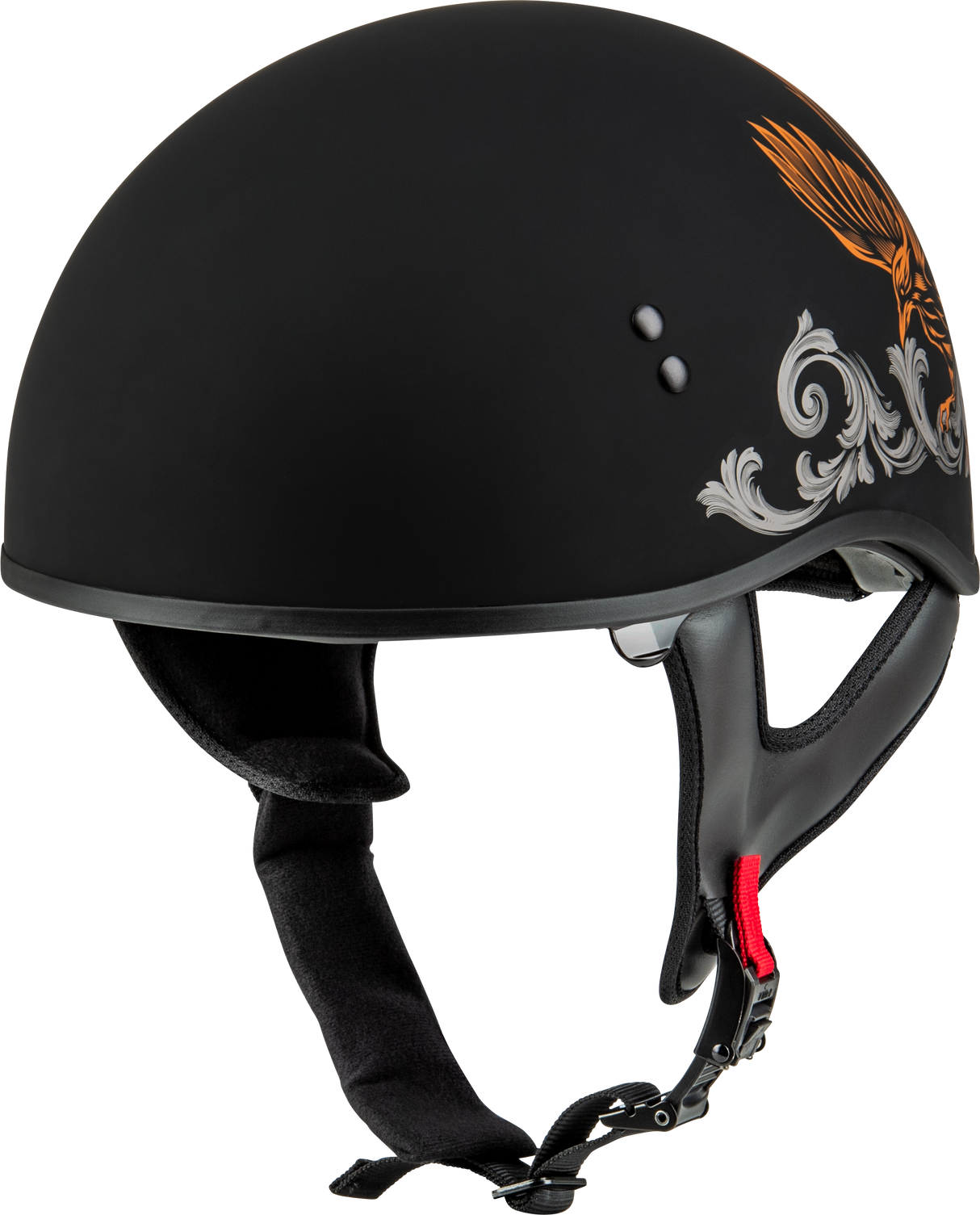 GMAX Hh-65 Corvus Helmet Matte Black/Silver/Orange Md H16510945