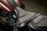 MUSTANG Max Profile Solo Touring Seat - with Driver Backrest - Black - Original - FLHC/FLDE 79330