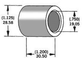 HARDDRIVE Axle Spacer Zinc 41592-79 3/4"X1.2" 339294