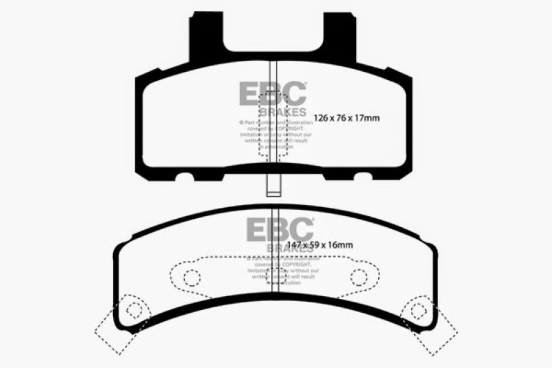 EBC 97-99 Cadillac Deville 4.6 (Rear Drums) Yellowstuff Front Brake Pads DP41273R