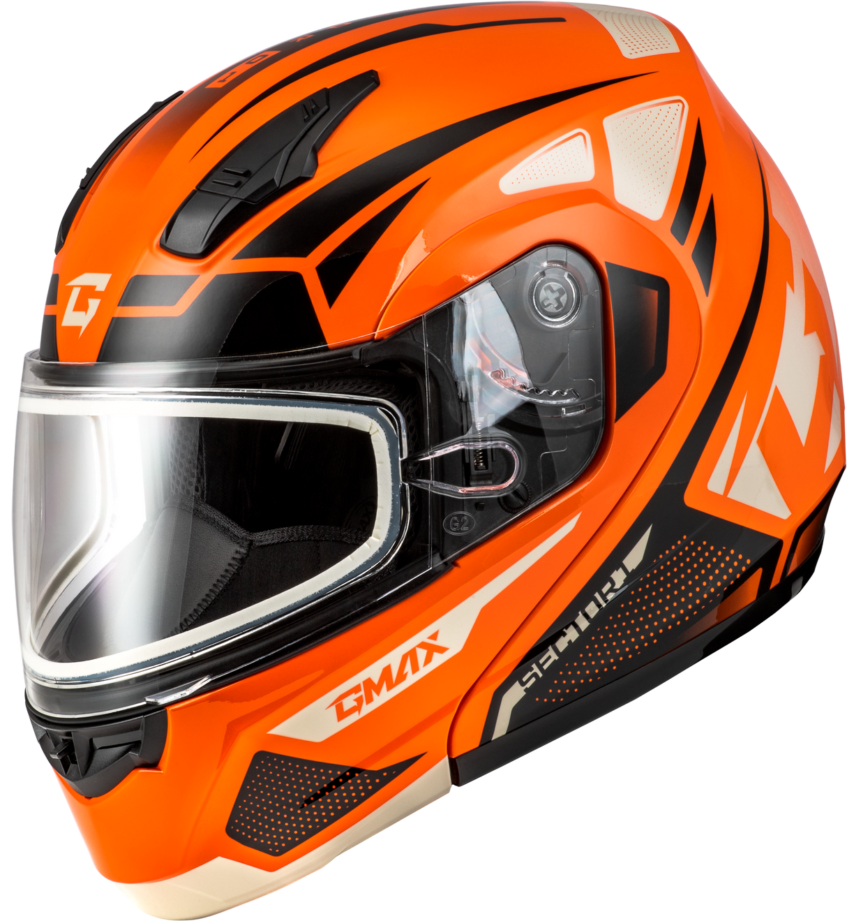 GMAX Md-04s Sector Snow Helmet Orange/Black Md M2043285