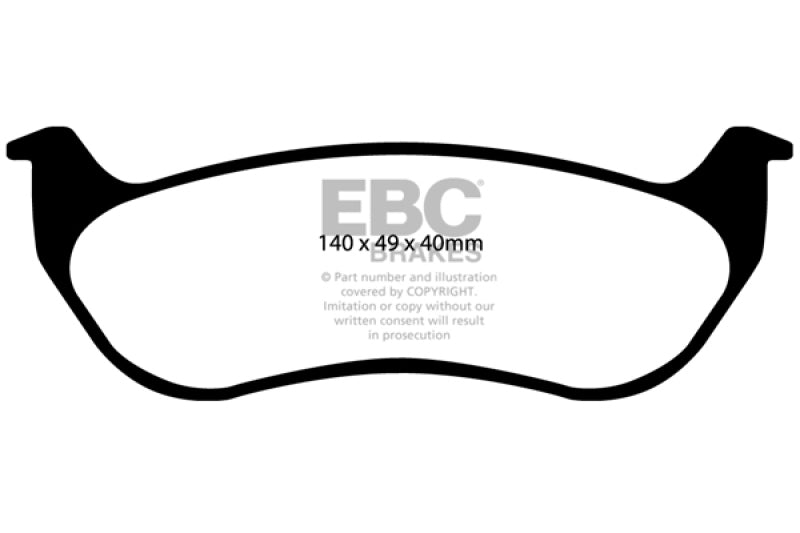 EBC 07-11 Ford Explorer Sport Trac 4.0 Yellowstuff Rear Brake Pads DP41673R