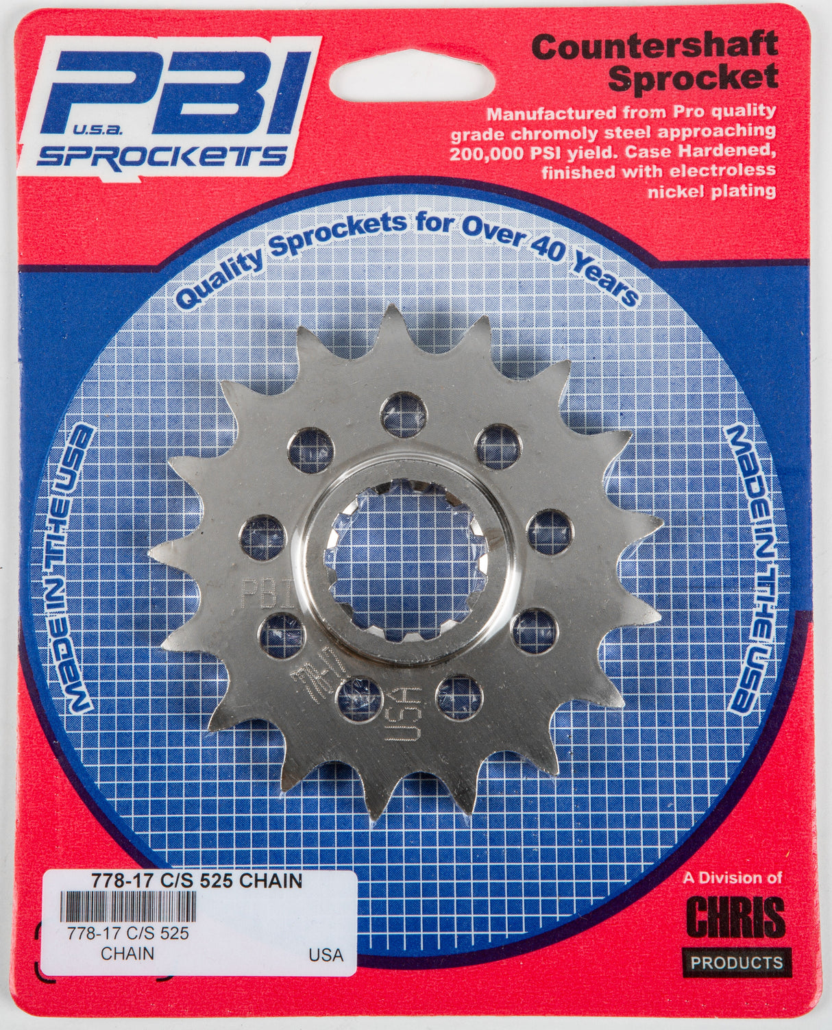 PBIFront Cs Sprocket Steel 17t-525 Yam778-17