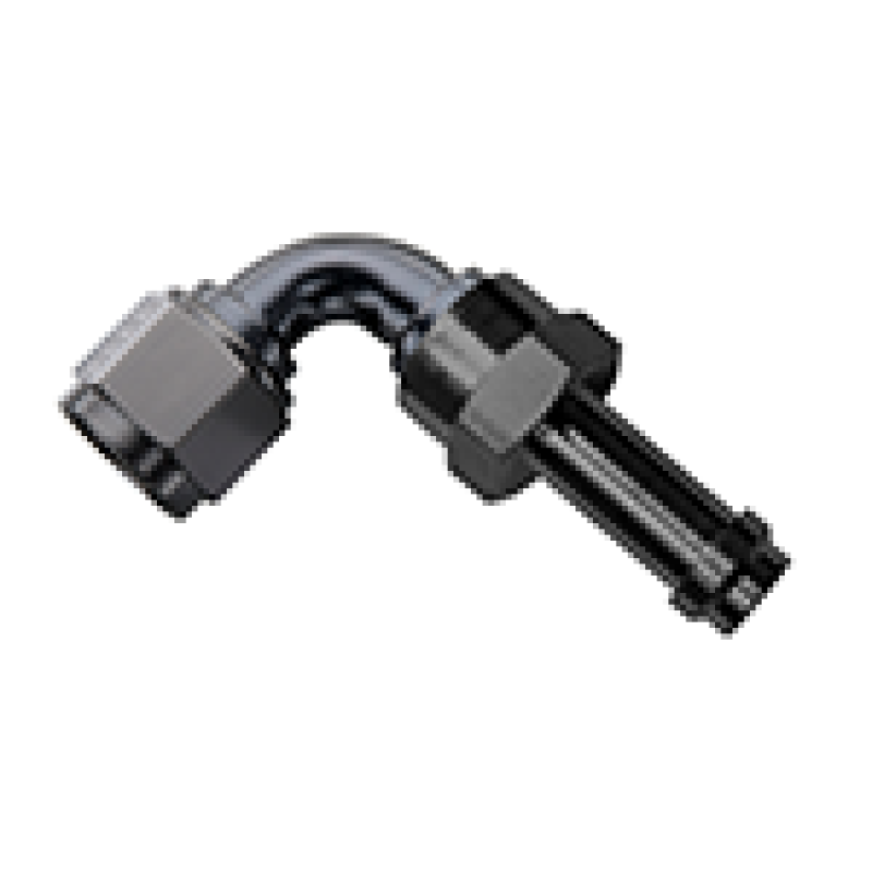 Fragola -6AN 90 Degree EZ Street Hose End Black 759006-BL