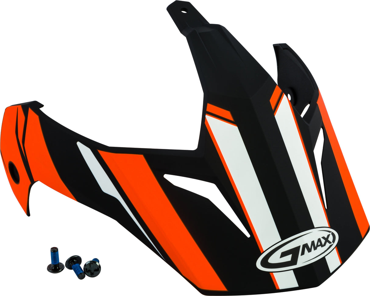 GMAX Visor W/Screws Vertical Gm-11 Black/Hi-Vis Orange G011085