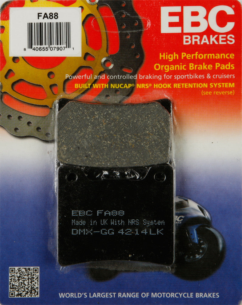 EBC Brake Pads Fa88 Organic FA88