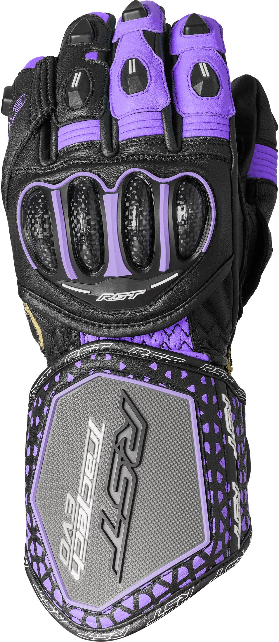 RST Womens Tractech Evo 4 Ce Glove Black/Fushia/Grey Leather Lg 103495PNK-08