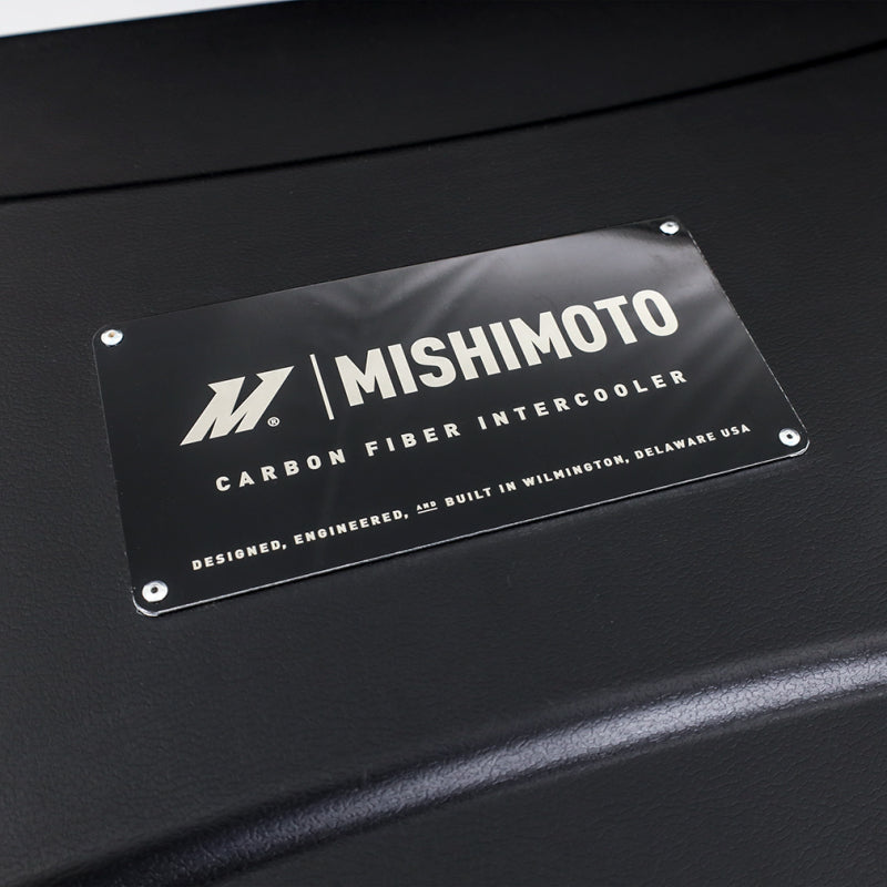 Mishimoto Universal Carbon Fiber Intercooler - Gloss Tanks - 600mm Black Core - S-Flow - GR V-Band