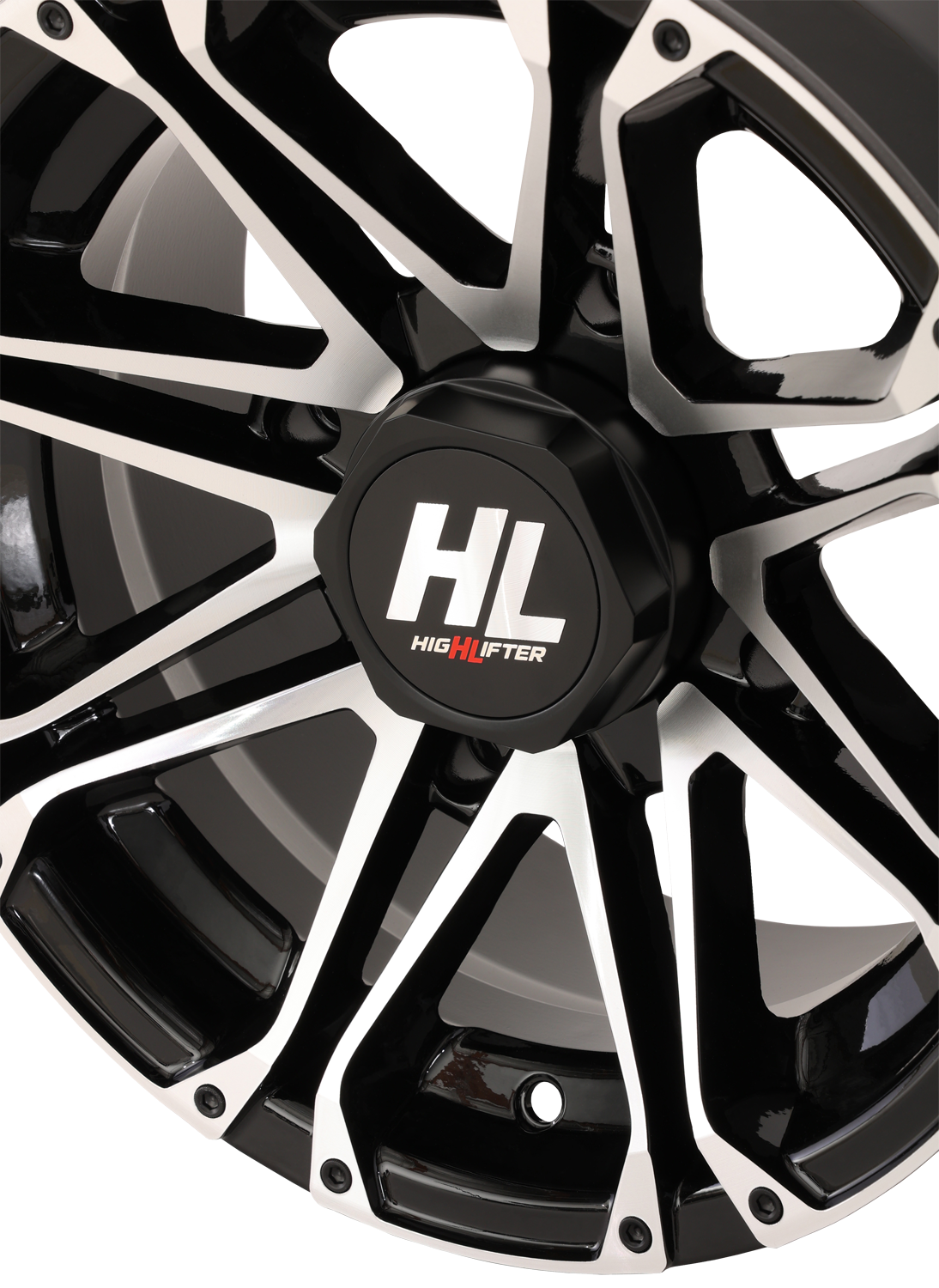 HIGH LIFTER Wheel - HL3 - Front/Rear - Gloss Black w/Machined - 14x7 - 4/137 - 4+3 (+10 mm) 14HL03-1137