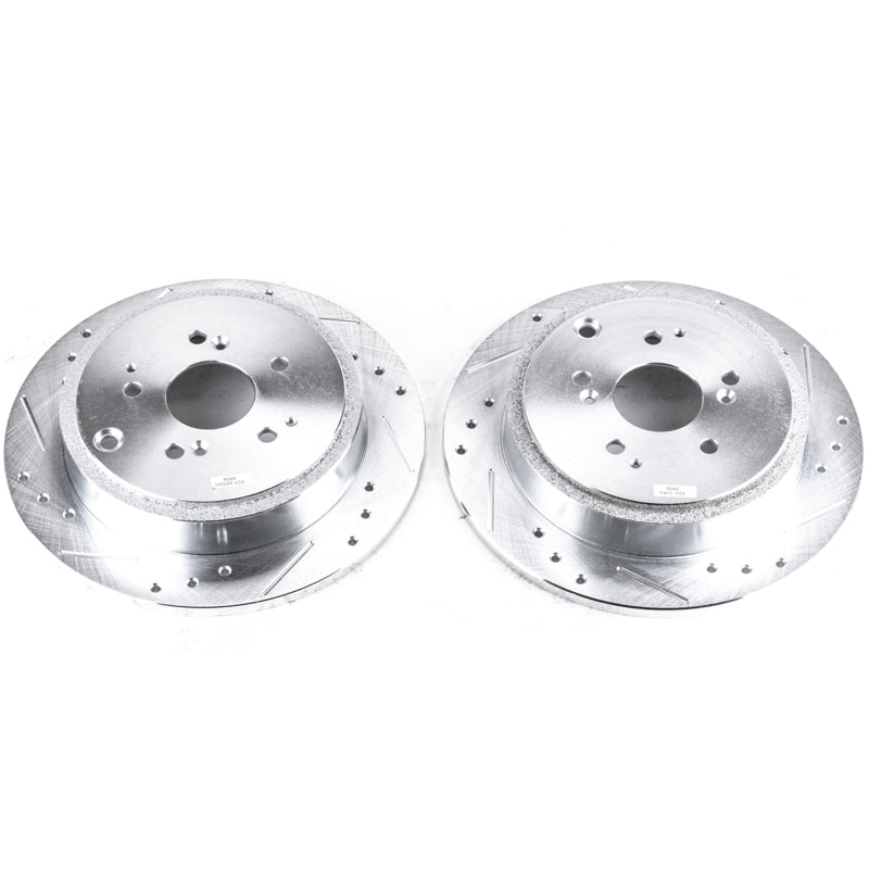 Power Stop 01-06 Acura MDX Rear Evolution Drilled & Slotted Rotors - Pair