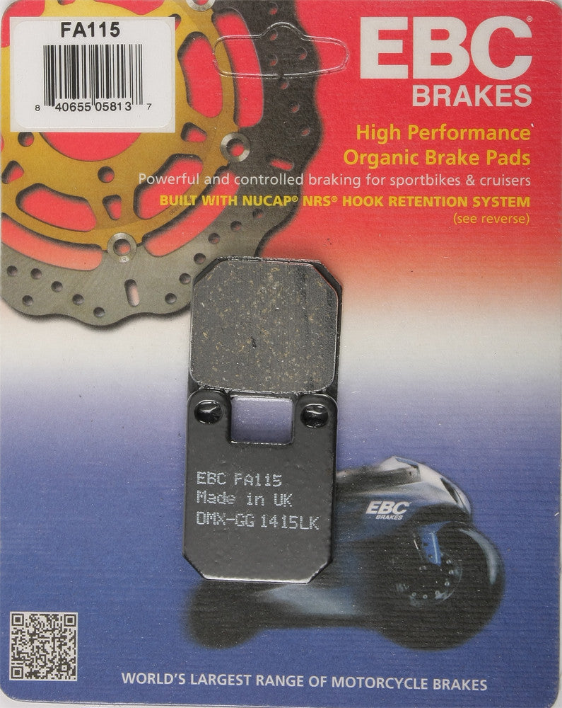 EBC Brake Pad Fa115 Organic FA115