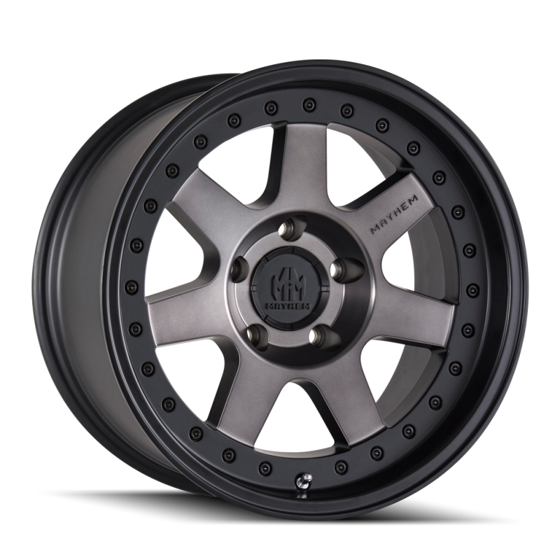 Mayhem 8300 Prodigy 18x9 / 8x180 BP / 0mm Offset / 124.1mm Hub Matte Black w/ Dark Tint Wheel