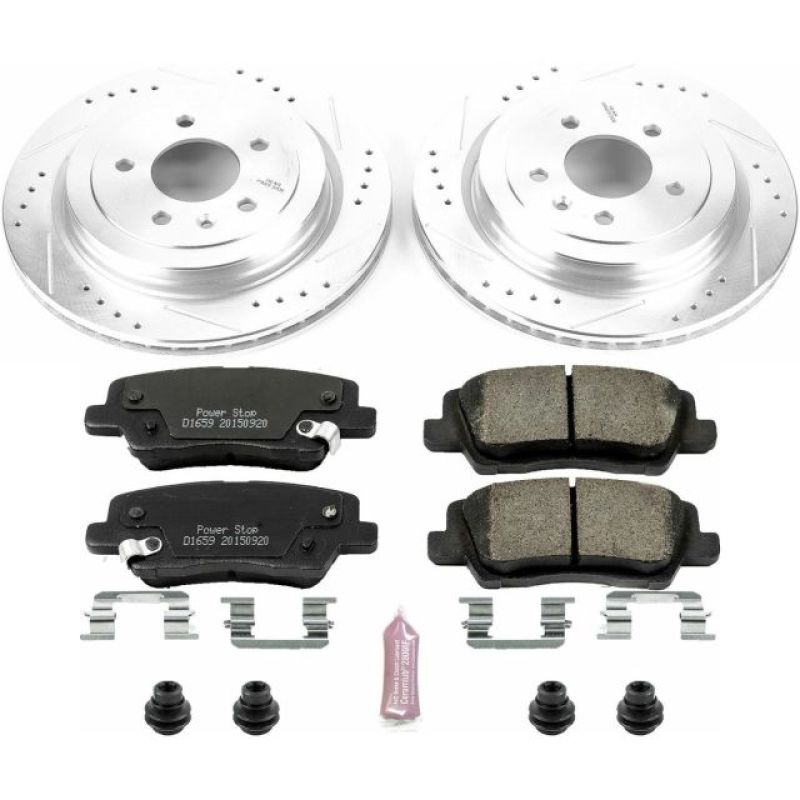 Power Stop 13-15 Cadillac ATS Rear Z23 Evolution Sport Brake Kit