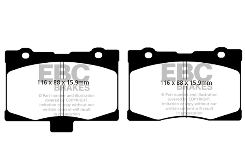 EBC 05-08 Acura RL 3.5 Yellowstuff Front Brake Pads DP41735R