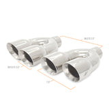 Mishimoto Universal Steel Muffler Tip 2.5in Inlet Dual Y Polished