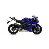 71863AK Arrow Thunder Exhaust, Aluminum with Carbon Cap for Yamaha YZF-R6 08-25