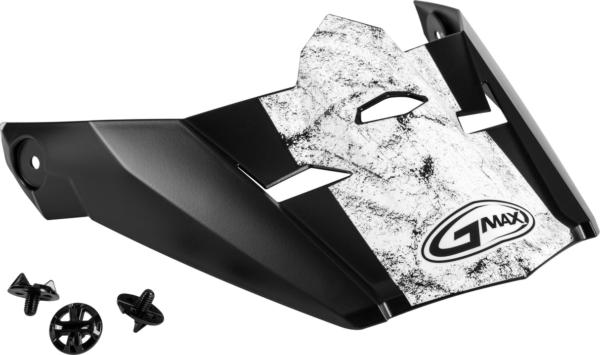 GMAX Visor W/Screws Dominant Mx-46 Matte Black/White/Red Md-2x G046904