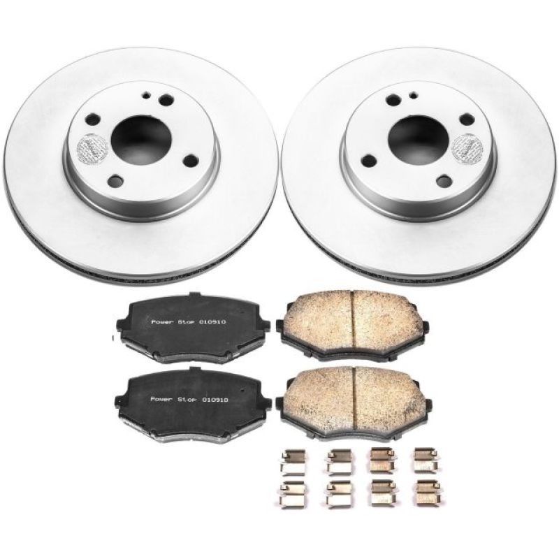 Power Stop 94-97 Mazda Miata Front Z17 Evolution Geomet Coated Brake Kit CRK793