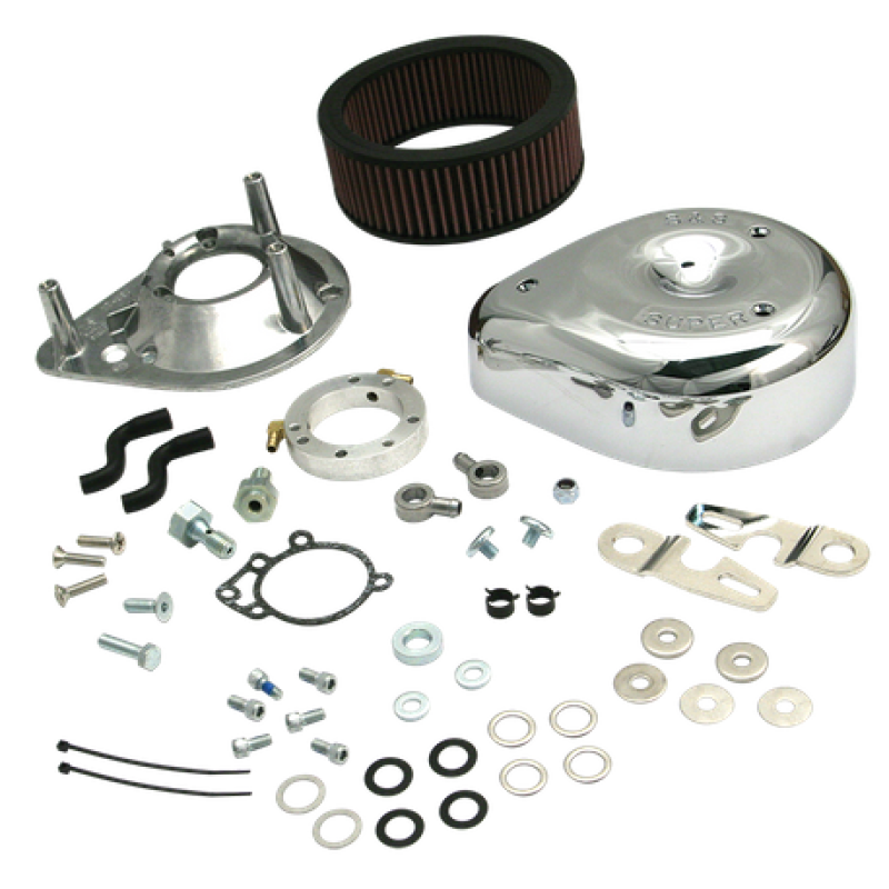 S&S Cycle 2007+ XL Sportster Models w/ Stock EFI Teardrop Air Cleaner Kit - Chrome 170-0306E