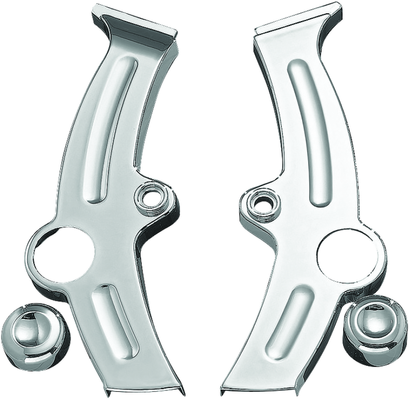 Kuryakyn Boomerang Frame Covers For 00-07 Softail Chrome 7851