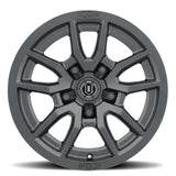 ICON Vector 5 17x8.5 5x150 25mm Offset 5.75in BS 110.1mm Bore Satin Black Wheel 2617855557SB