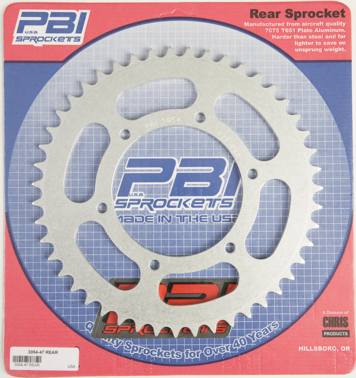 PBIRear Sprocket Aluminum 47t-520 Hon3054-47-3