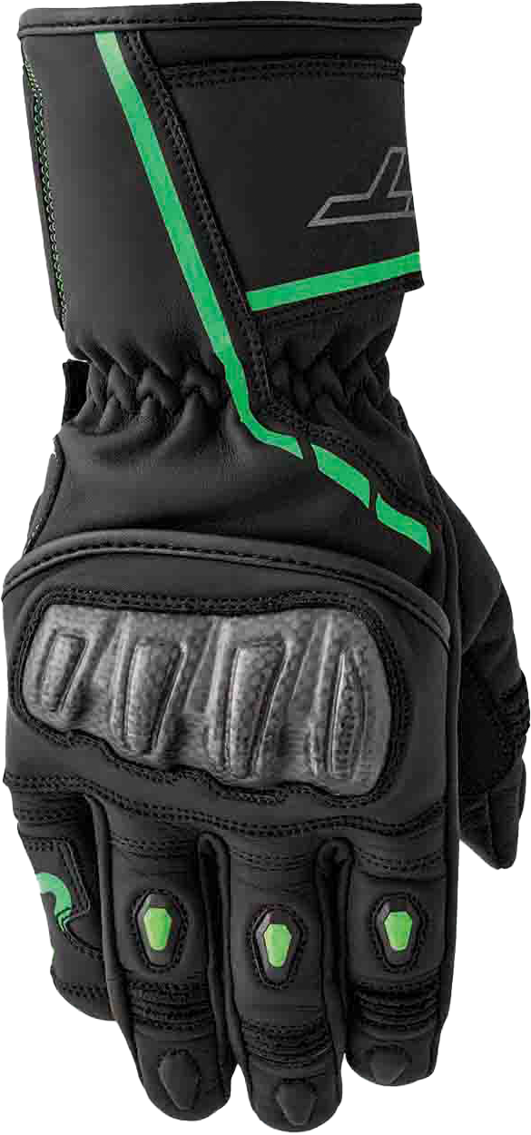 RST S1 Glove Blk/Flo-Green Leather Sm 103650F.GRN-08