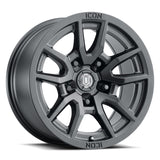 ICON Vector 5 17x8.5 5x150 25mm Offset 5.75in BS 110.1mm Bore Satin Black Wheel 2617855557SB