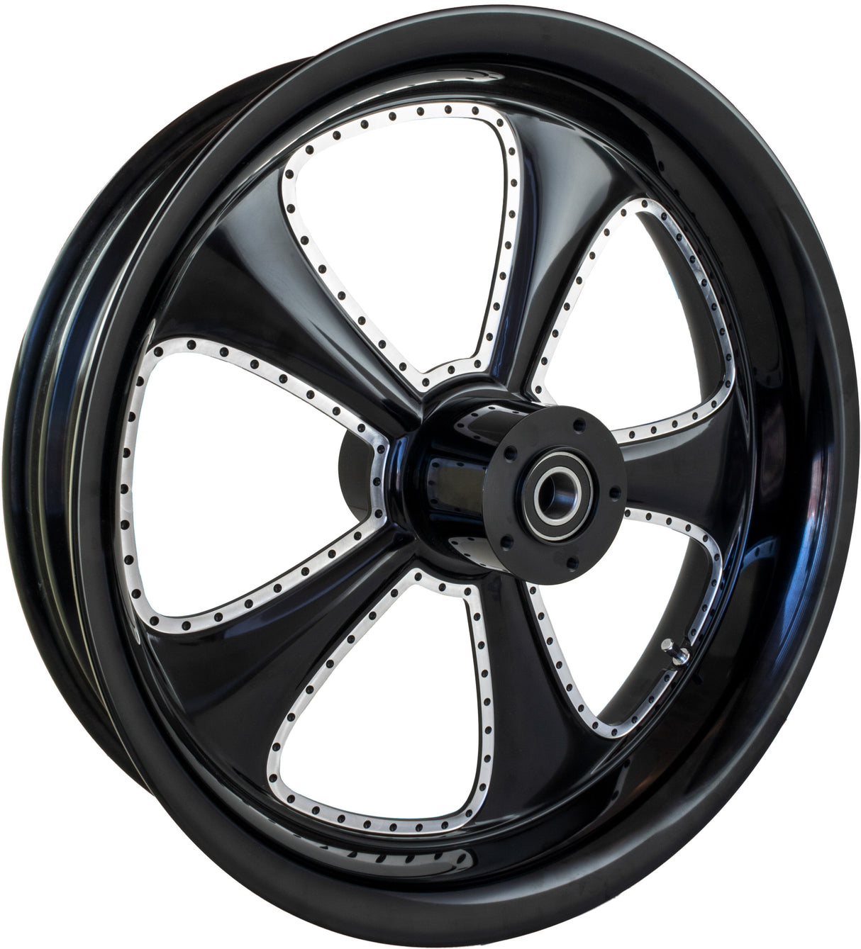 BAGGERNATION Srt Wheel And Rake Kit High Roller Black SRT-KIT-14-HRL-B