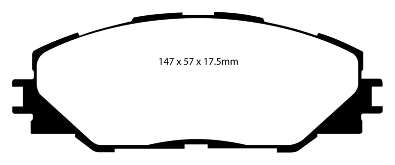 EBC 06-08 Toyota RAV 4 2.4 (3rd Row Seats) Greenstuff Front Brake Pads DP61792