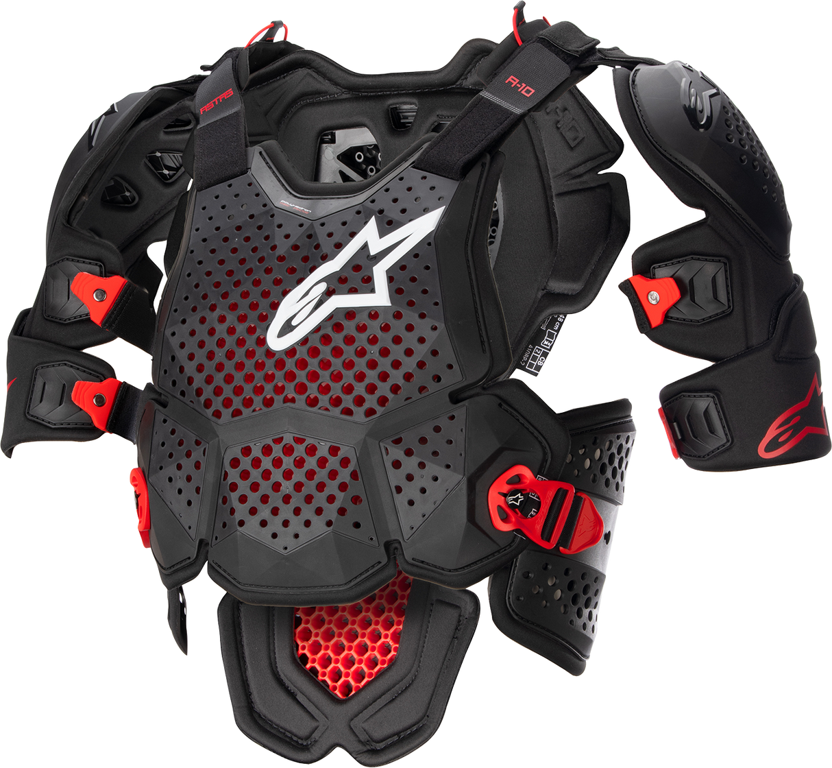 ALPINESTARS A-10 Roost Guard V2 - Black/Red - XS/S 6700523-1431-XS