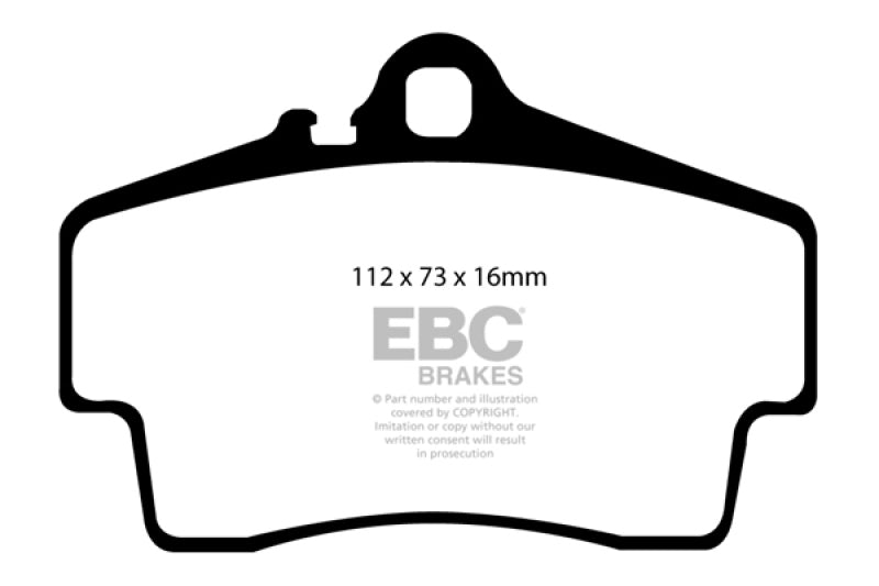 EBC 98-05 Porsche 911 (996) (Cast Iron Rotor only) 3.4 Carrera 2 Bluestuff Rear Brake Pads DP51208NDX