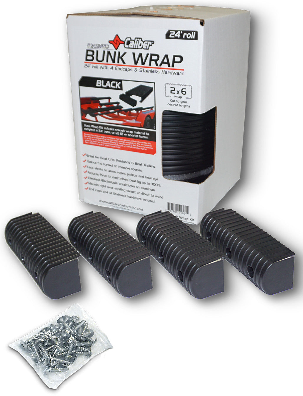 CALIBER Bunk Wrap Black 2"X4"X16ft Roll 23050-BK