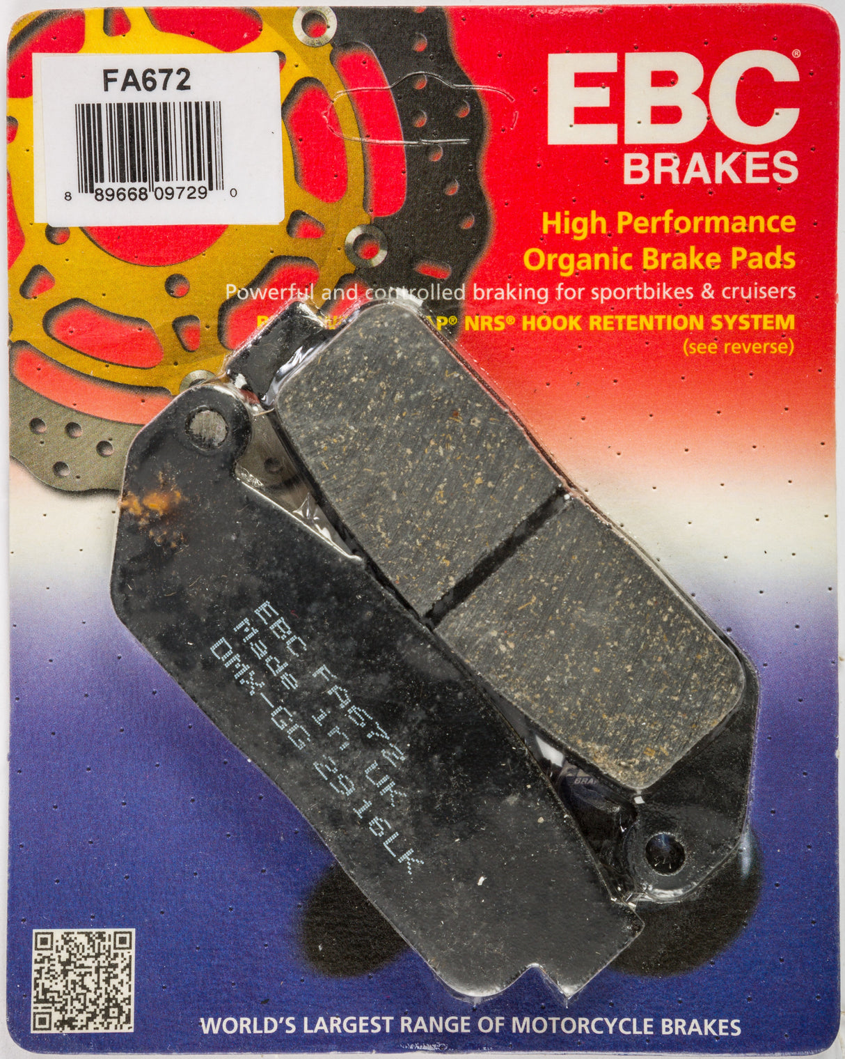 EBC Brake Pads Fa672 Organic FA672