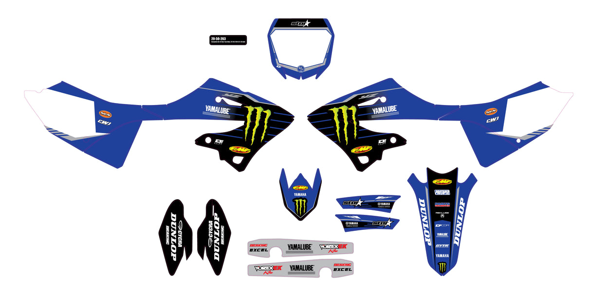 D-COR Complete Kit 23 Blue Mey Yz 125/250 Wht Bg 20-50-263