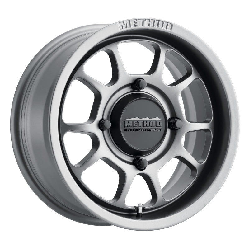 Method MR409 Bead Grip 15x8 / 4+4/0mm Offset / 4x156 / 132mm CB Steel Grey Wheel