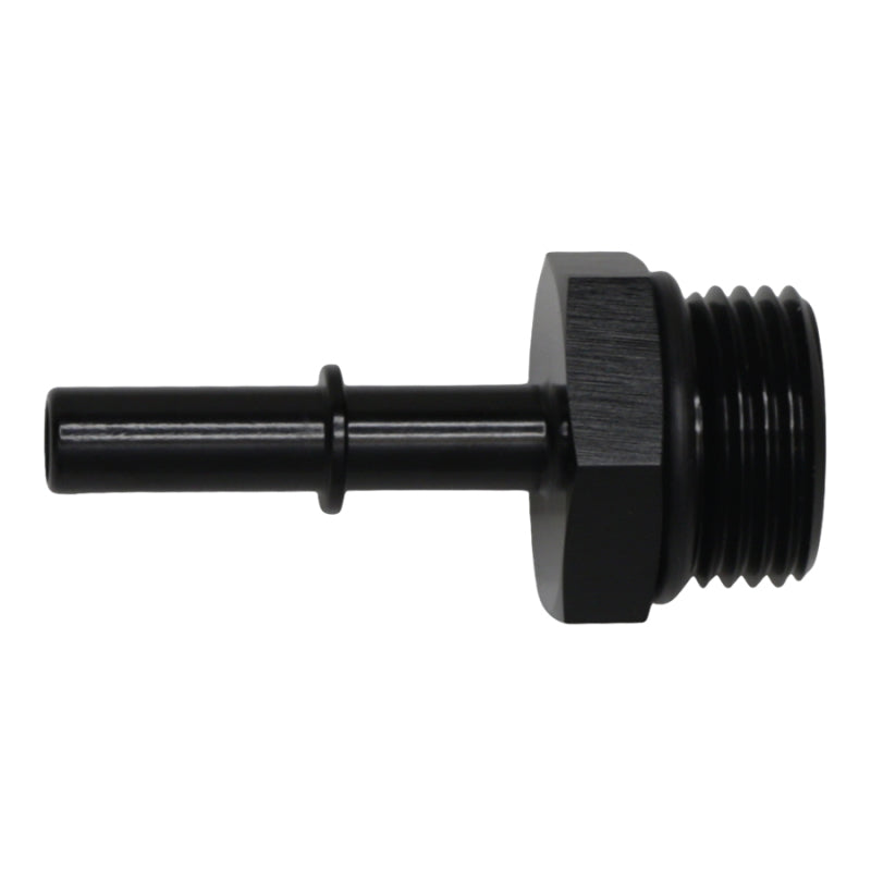 DeatschWerks 10AN ORB Male to 5/16in Male EFI Quick Connect Adapter - Anodized Matte Black 6-02-0124-B